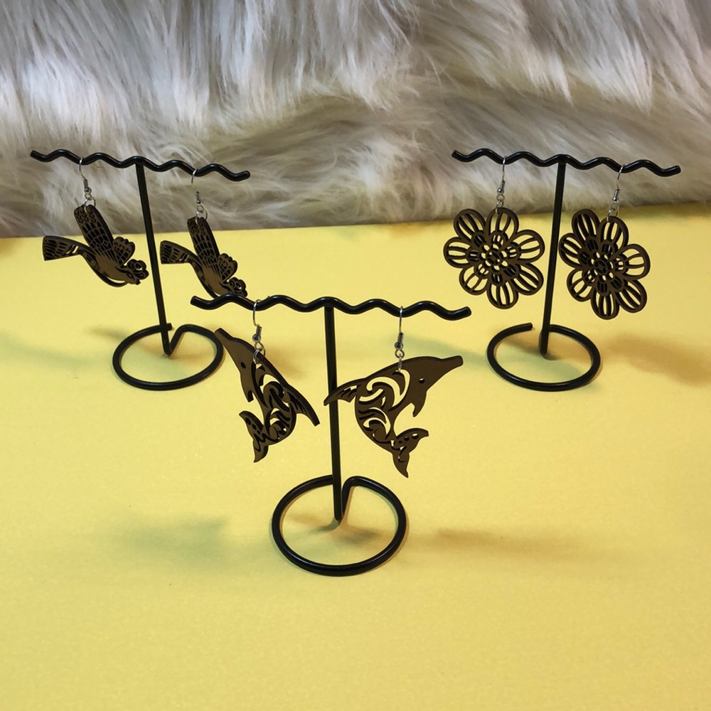 Wood Laser Cut Earrings( Various Styles)